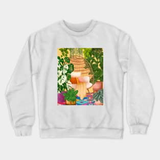 Colourful Bohemian Plant Room Crewneck Sweatshirt